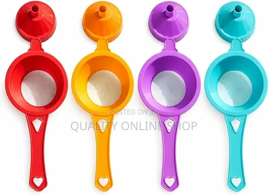 Multipurpose Plastic Kitchen Funnel Removable Strainer