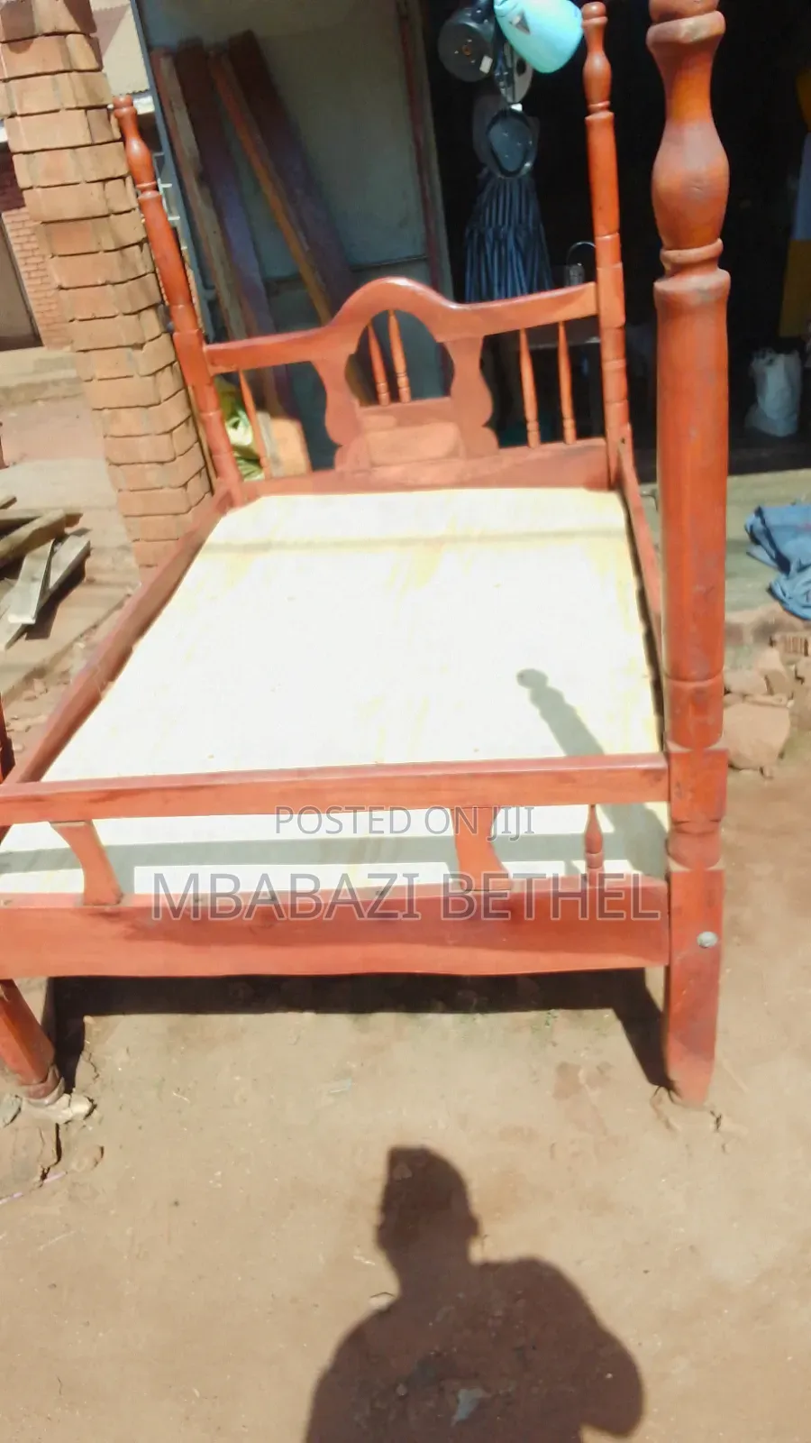 Used 4by6 Wooden Bed With a Plywood on It on Quick Sale