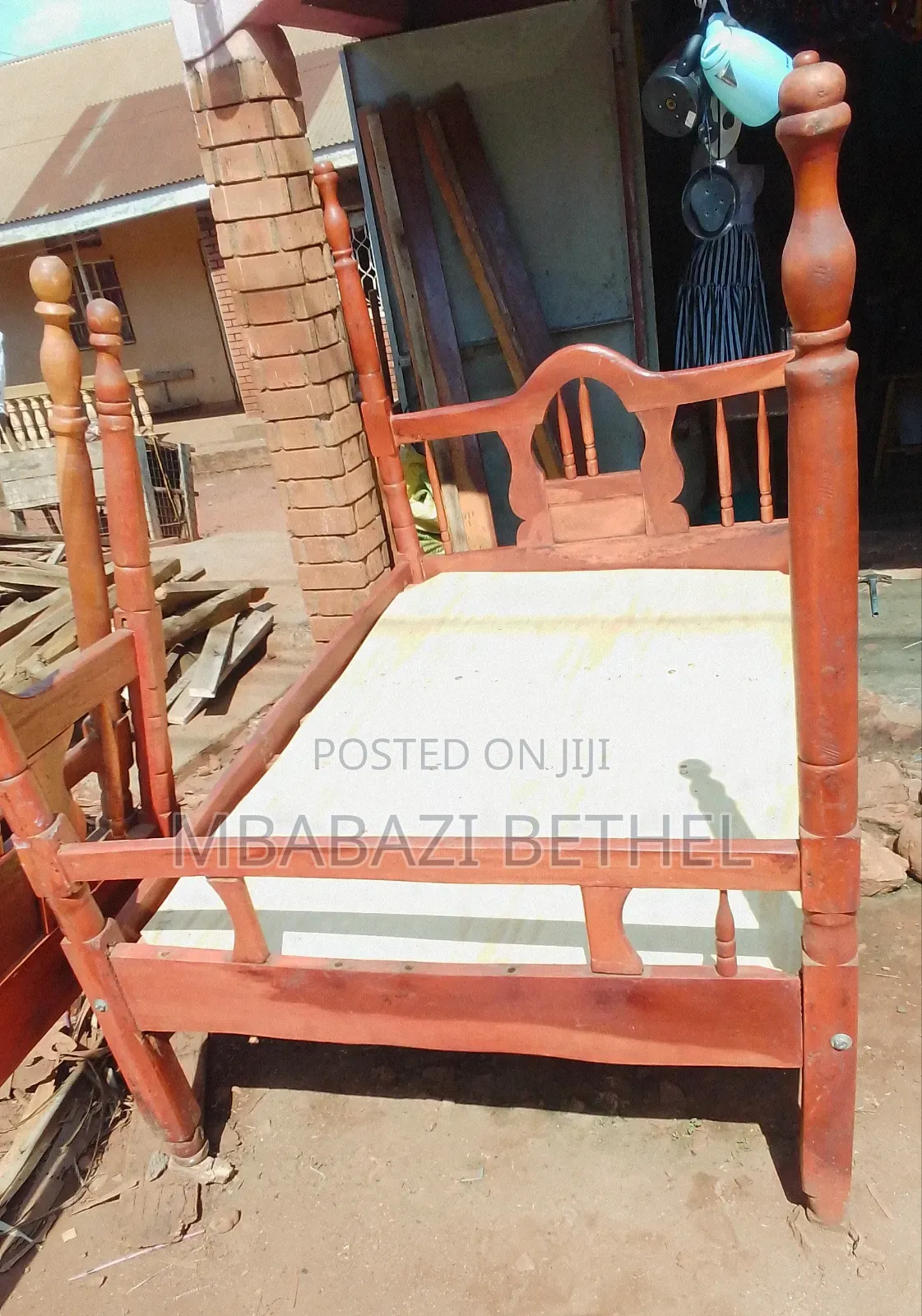 Used 4by6 Wooden Bed With a Plywood on It on Quick Sale