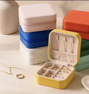 Mini Travel Jewelry Box -Velvet Organizer 7 Colors Available-30000ugx