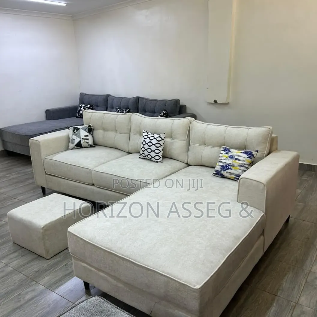 4 Seater Black Sofa