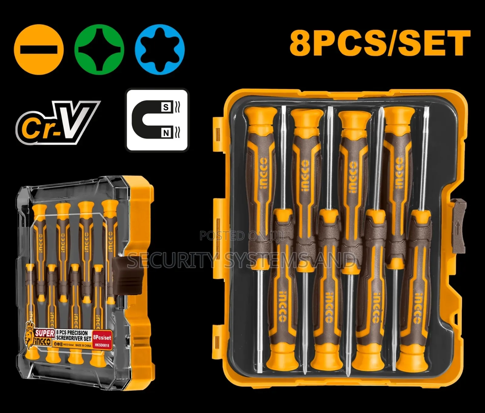 8 PCS Precision Screwdriver Set – HKSD0818
-Ingco
