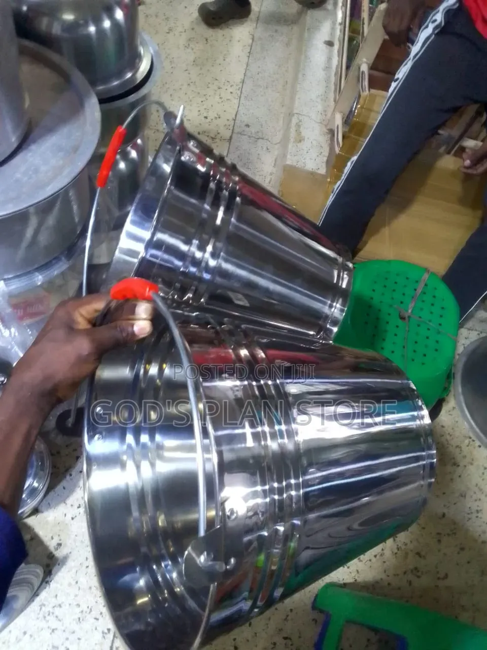 1pcs Stainless Steel Buckets 10litres