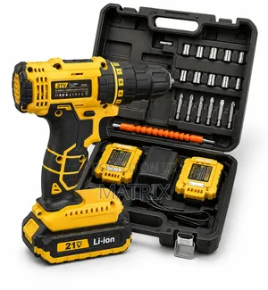 EDON 21V Rechargeable Drill With 2 Batteries & Accessories