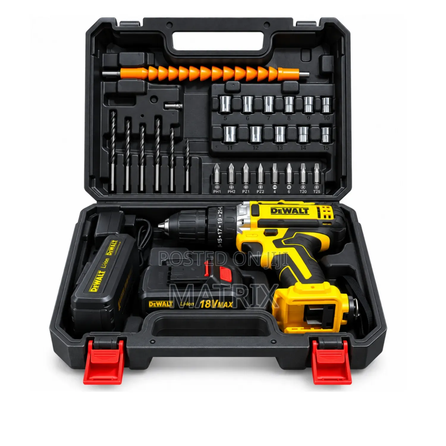 DeWalt 18V Cordless Drill Machine Set With Drill Bits