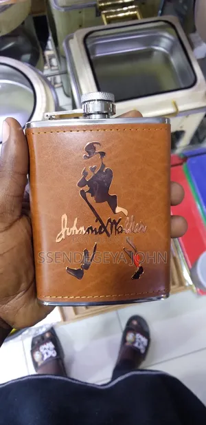 Silver Glitter Stainless Steel Hip Flask