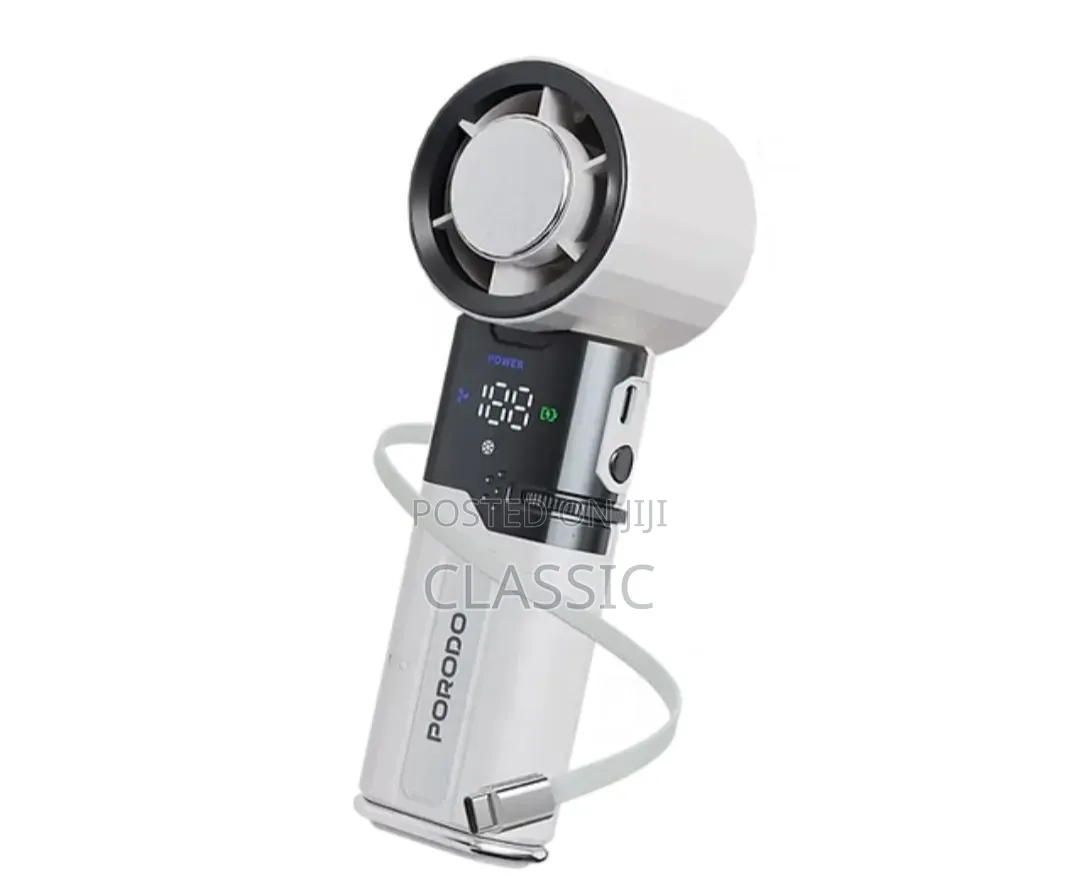 Porodo Lifestyle Chillo Plus Rechargeable Ice-Cooling Fan