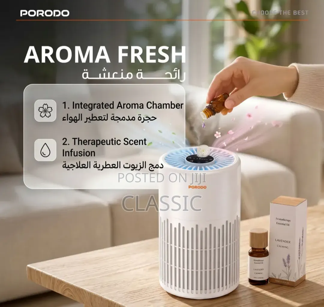 Porodo Lifestyle Purea Smart Air Purifier With H13 HEPA Filter