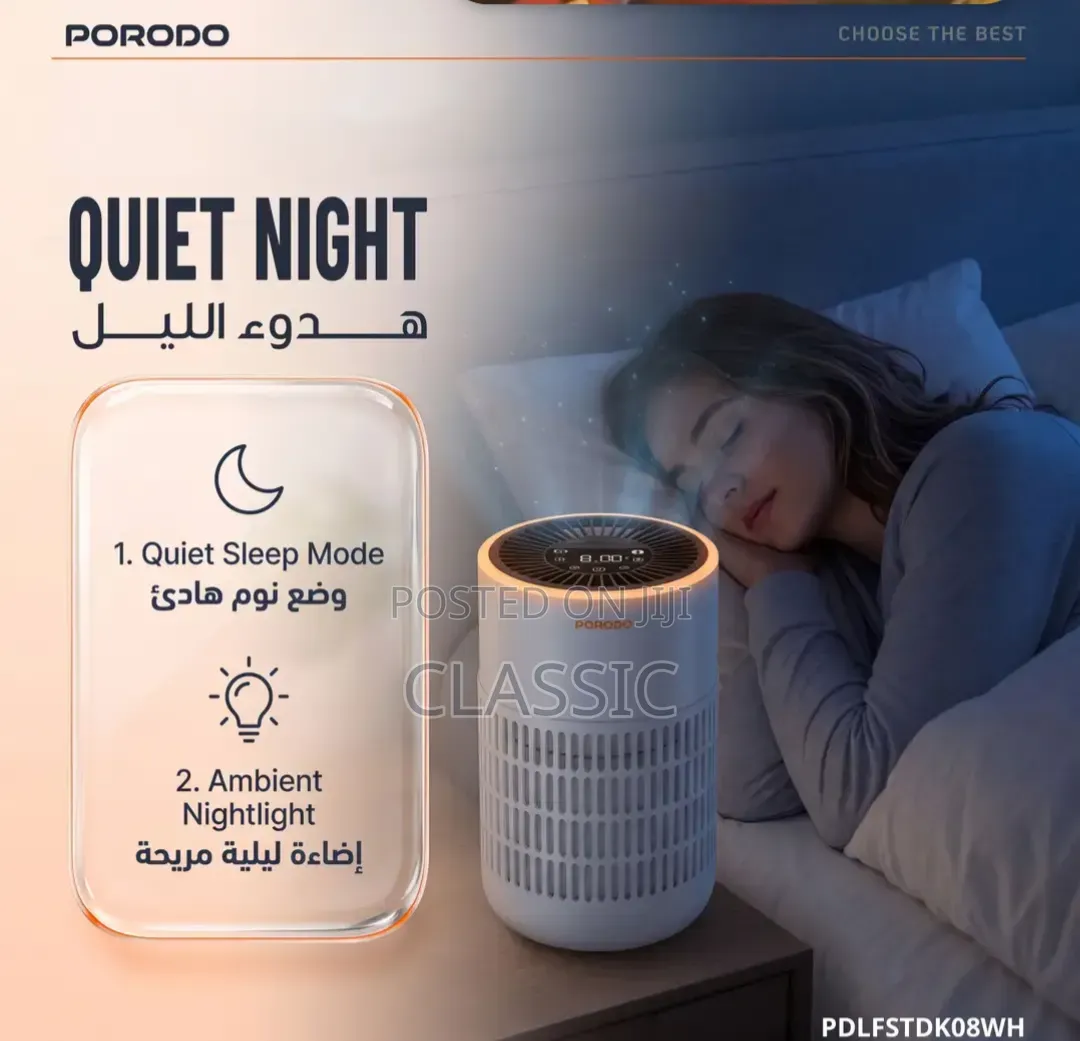 Porodo Lifestyle Purea Prime Smart Air Purifier With H13 HEPA Filter