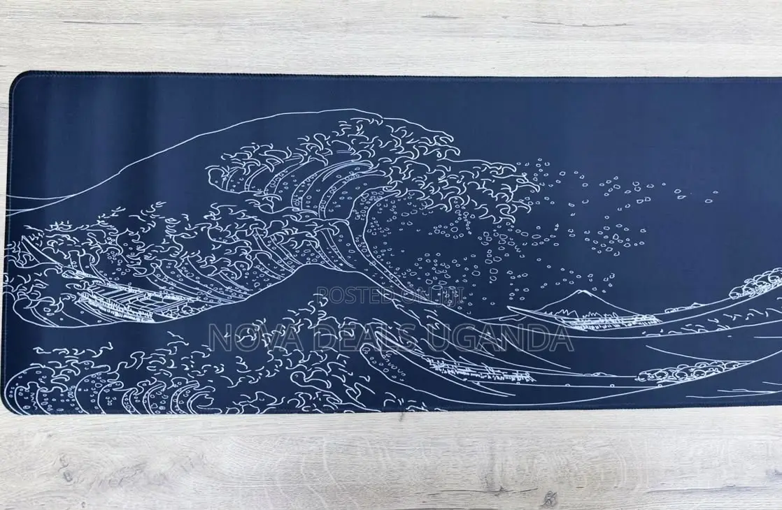Brecoy Japanese Sea Wave Large Gaming Mouse Pad 3mm Thick
