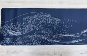 Brecoy Japanese Sea Wave Large Gaming Mouse Pad 3mm Thick