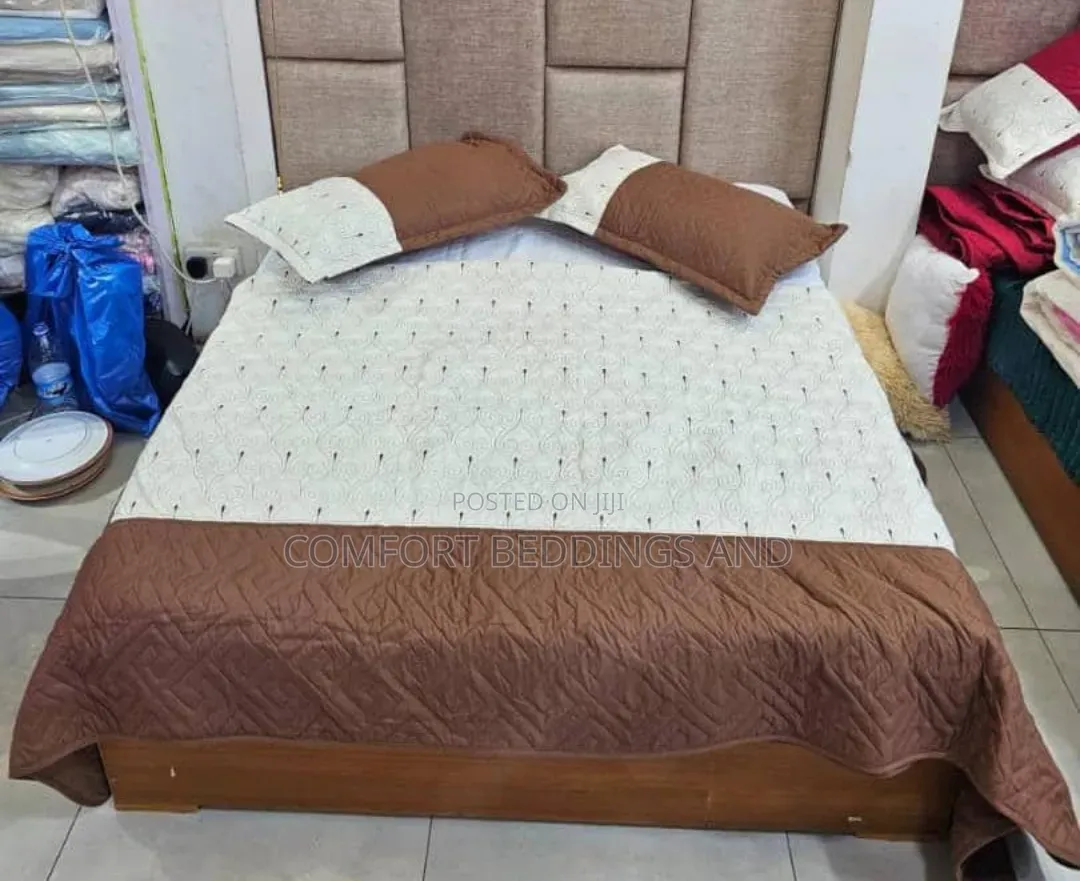 Grace Cotton Bedspreads Coffee Brown 6 by 6