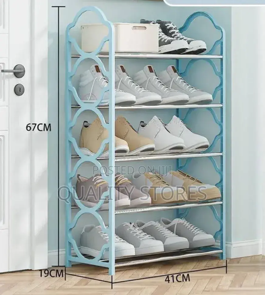 Five Tier Luxury Shoe Rack Green