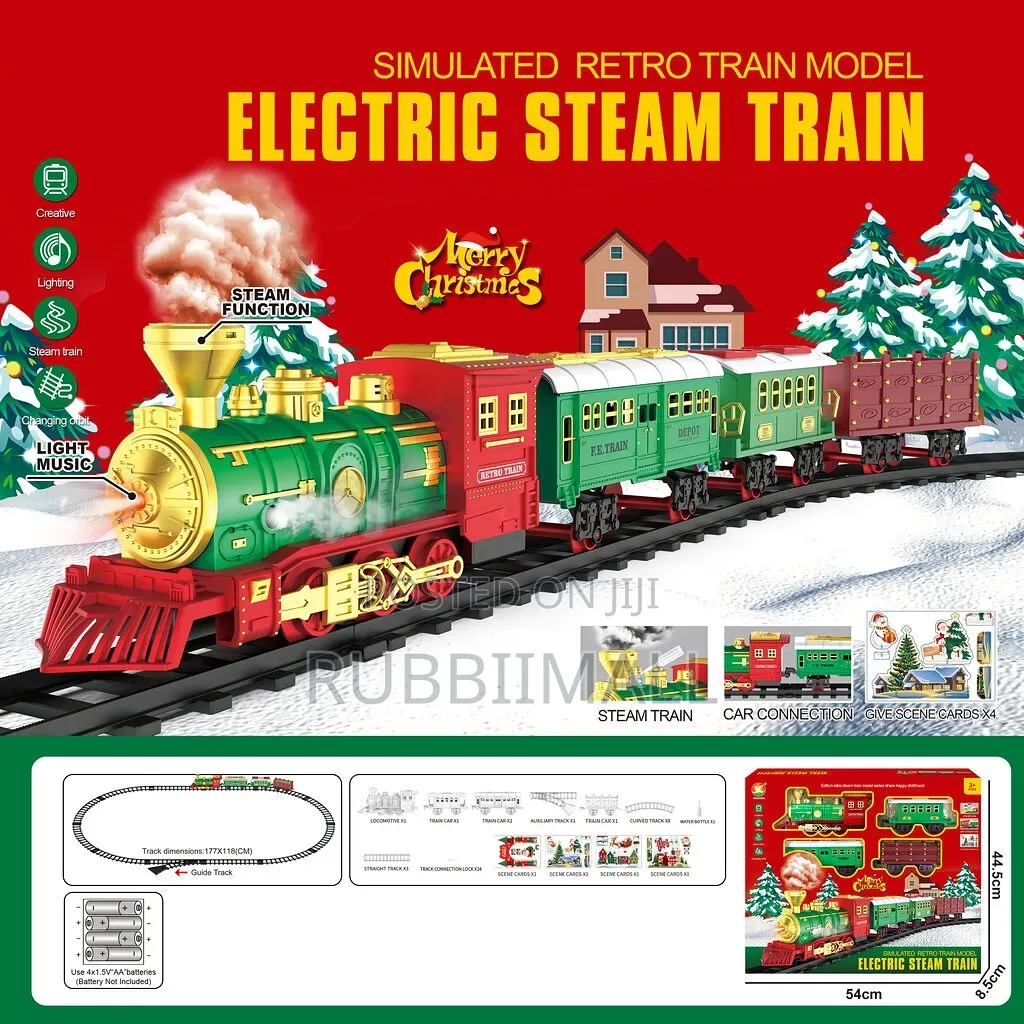 Kids Retro Train Model Electric Steam Train(Battery Operated)