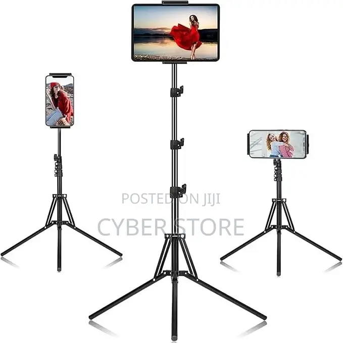 Tablet Tripod Stand, With 65 Inch Height Adjustable Tripod Stand