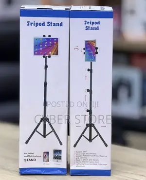 Tablet Tripod Stand, With 65 Inch Height Adjustable Tripod Stand