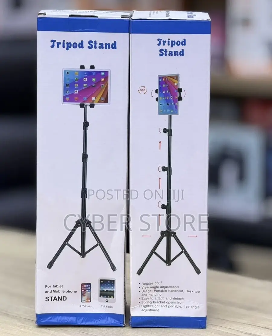 Tablet Tripod Stand, With 65 Inch Height Adjustable Tripod Stand