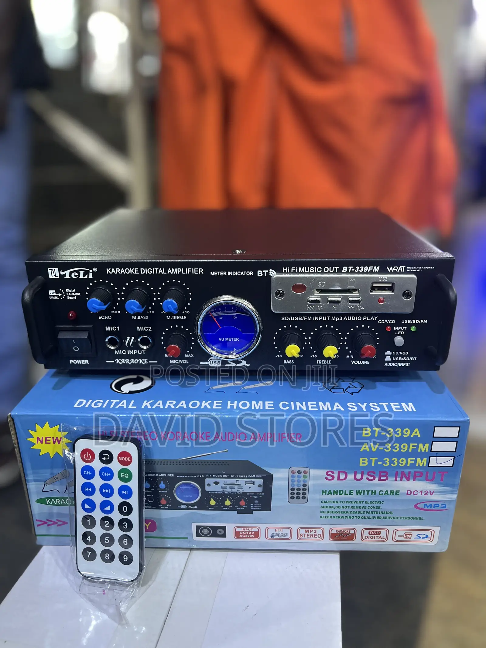 BT-338FM 80W High-Quality Audio Amplifier – Dual Microphone Inputs