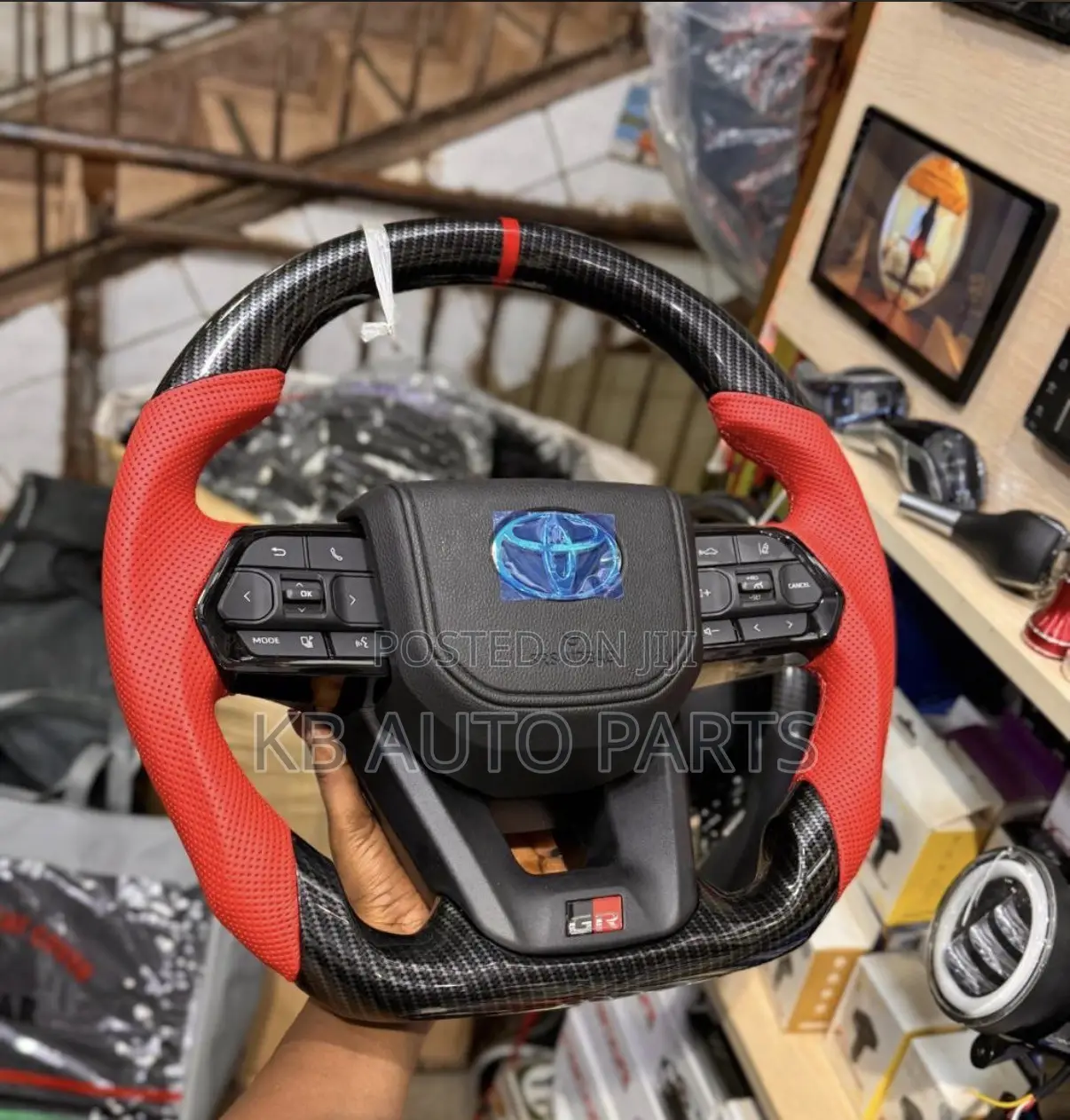 Subaru Aftermarket Steering Wheel With Carbon Fiber Finish