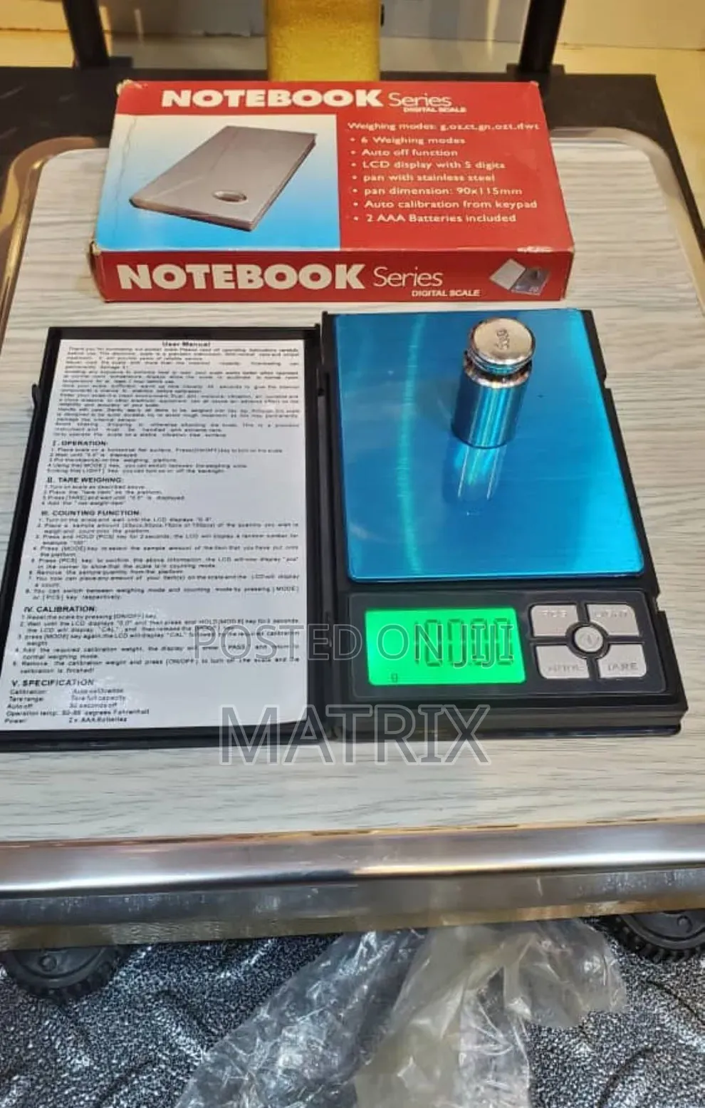Notebook Digital Weighing Scale