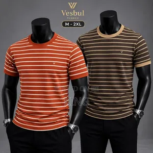 Vesbul Turkey Round-Neck Striped Men's T-Shirts