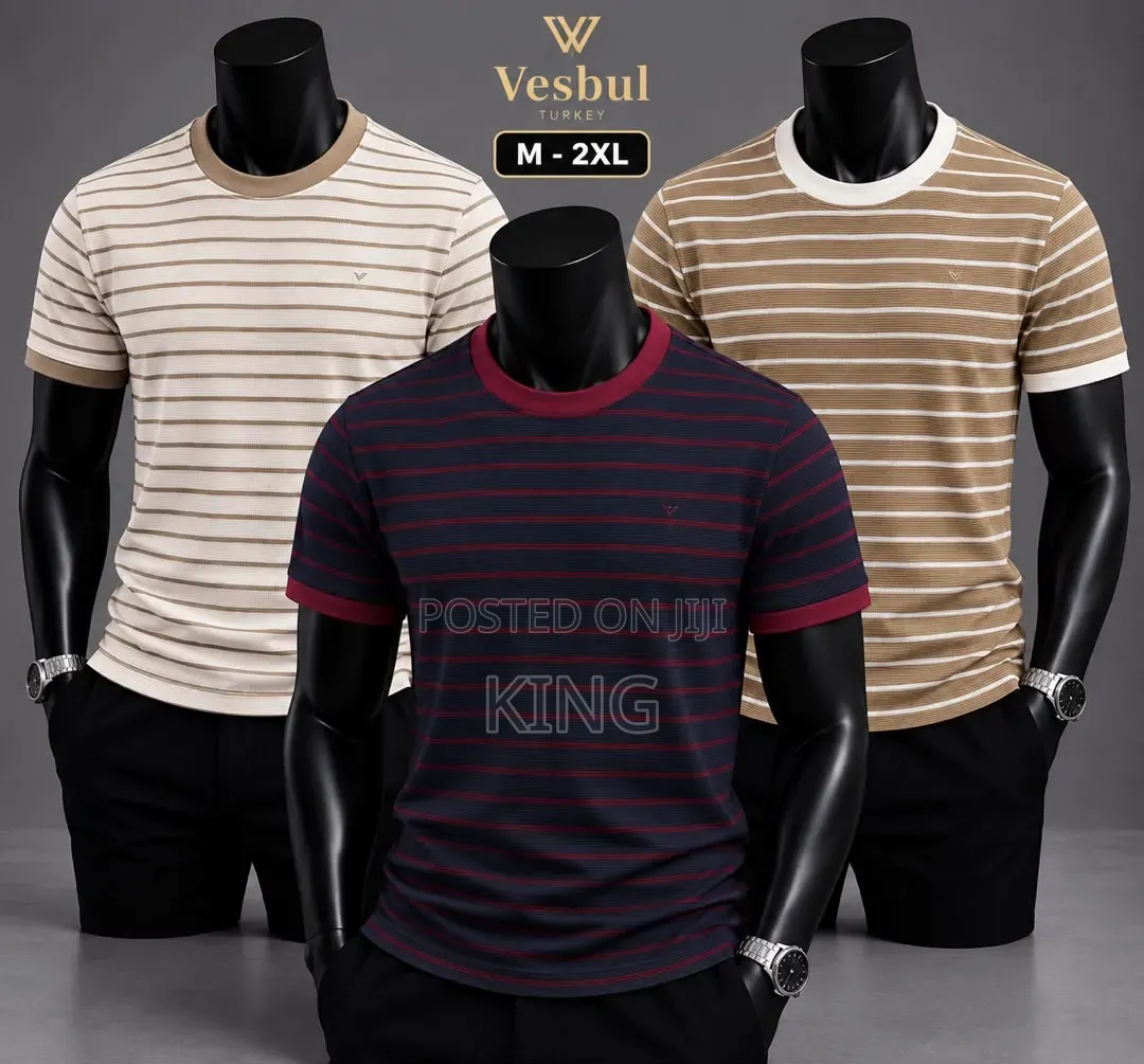 Vesbul Turkey Round-Neck Striped Men's T-Shirts