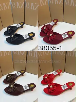 Ladies Classy Heels Collection Mesh Bow and Studded Sling Back Heels