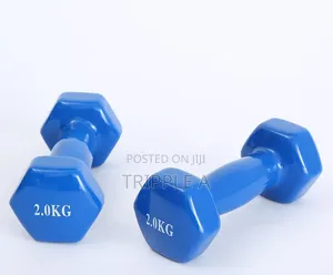 Pair of 2.0kg Vinyl-Coated Dumbells