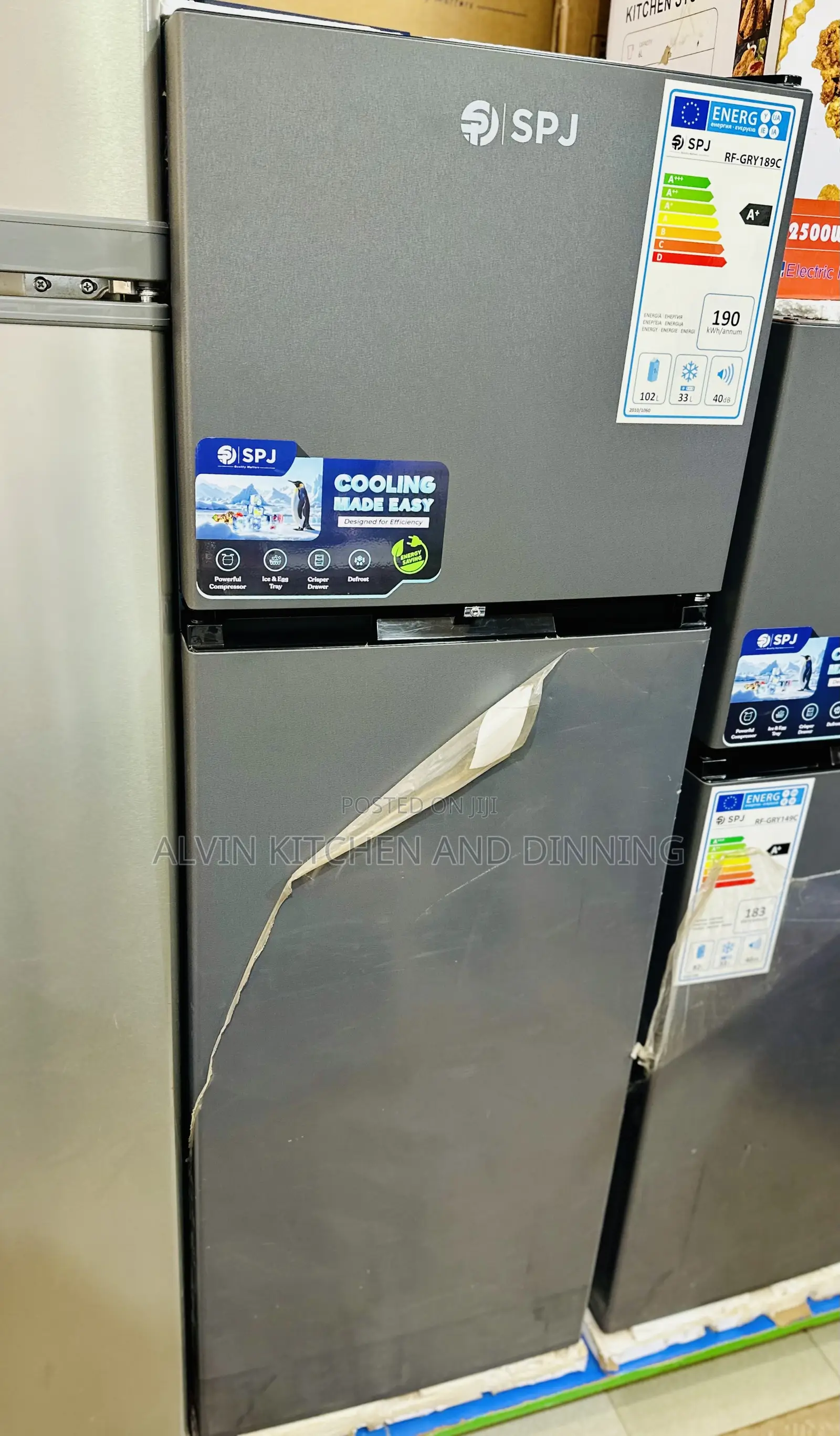 Double Door Fridge 189L