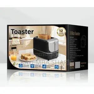 Brand New 800W Electric 2-Slice Pop-Up Bread Toaster Black