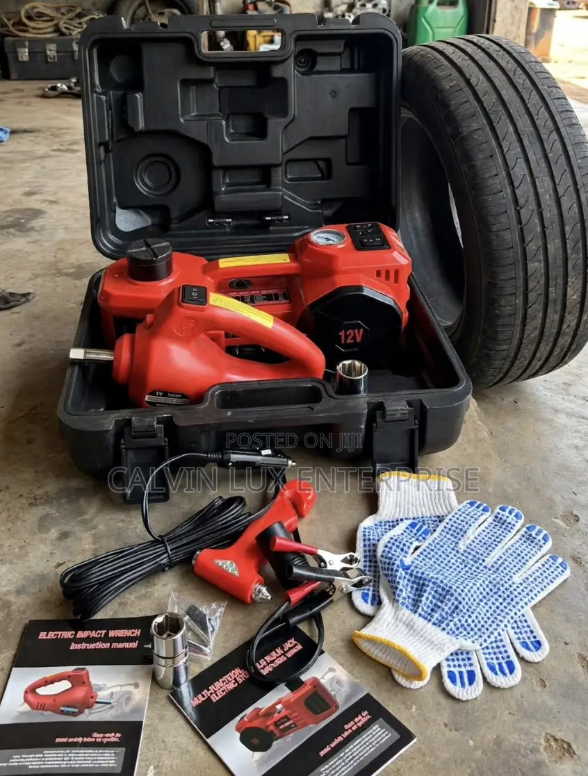 5 IN 1 Electric Car Jack Kit— 5 Ton — 12V