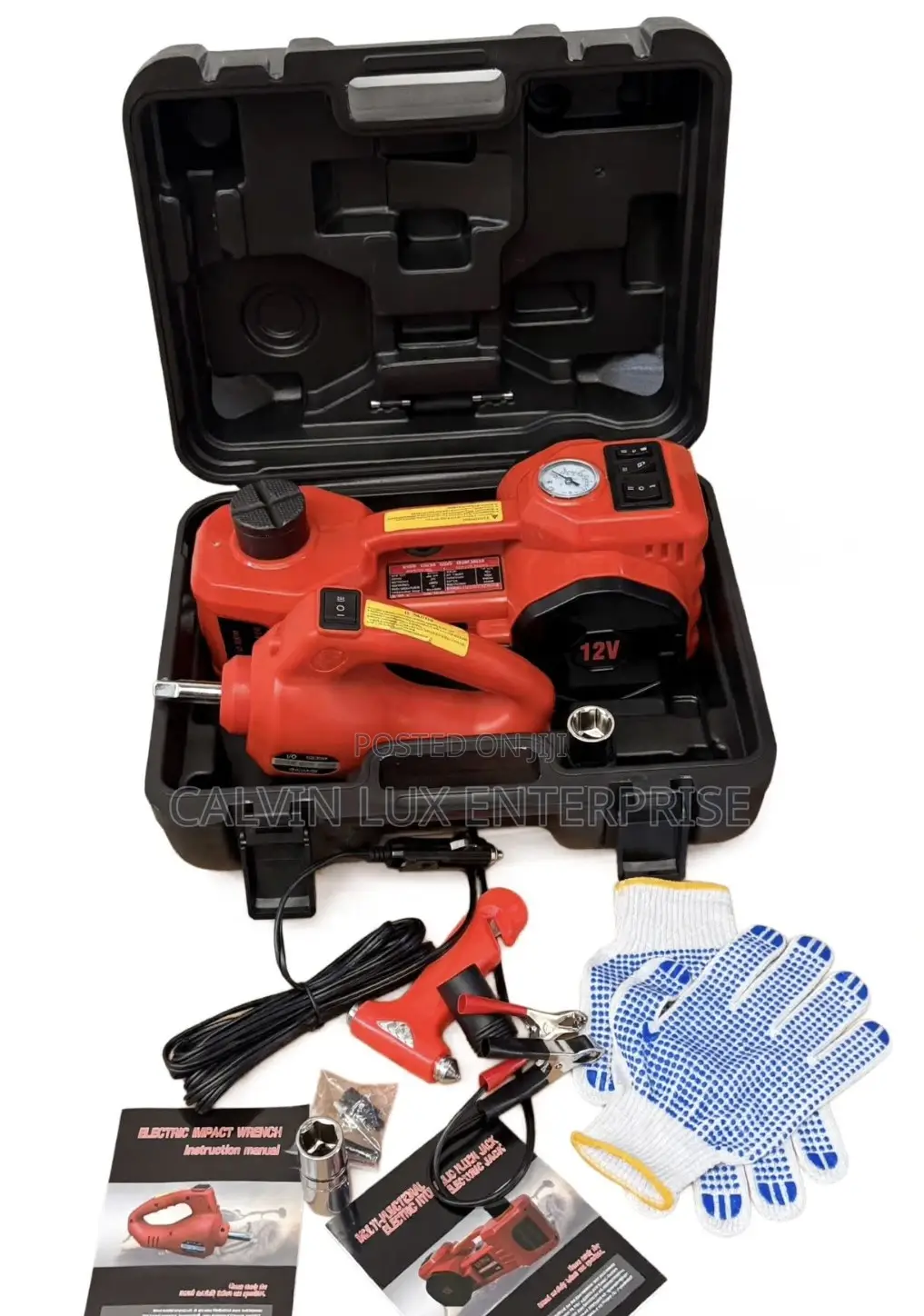 5 IN 1 Electric Car Jack Kit— 5 Ton — 12V