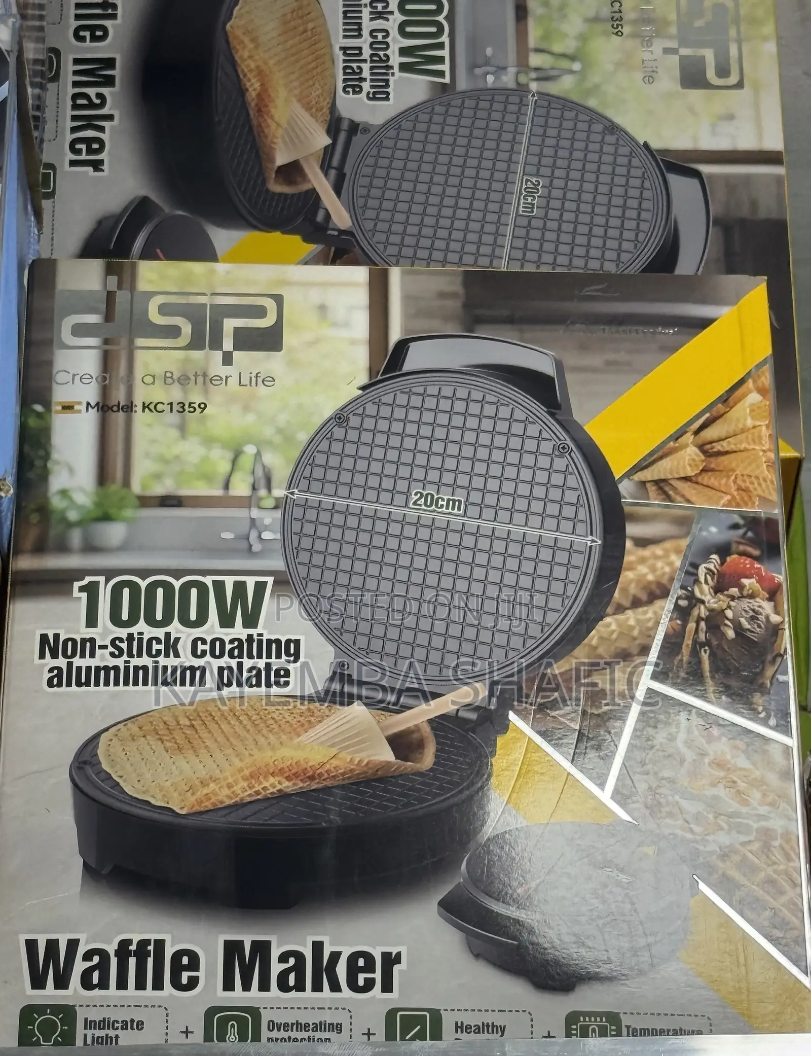 • Brand New DSP 1000W Electric Waffle & Ice Cream Cone Maker