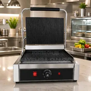 Commercial Panini Press Grill Single Contact Sandwich Maker Shawarma