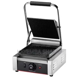 Commercial Single Electric Panini Press Contact Grill Sandwich Maker
