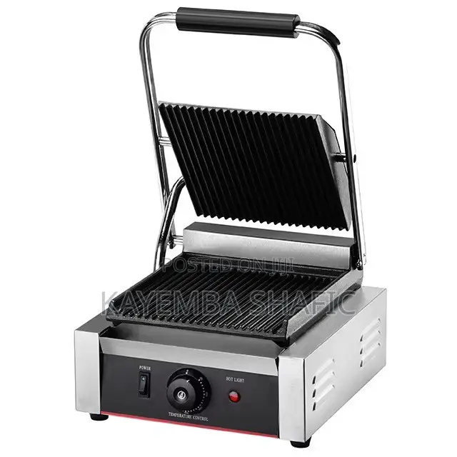Commercial Single Electric Panini Press Contact Grill Sandwich Maker