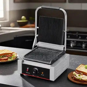 Commercial Single Electric Panini Press Contact Grill Sandwich Maker