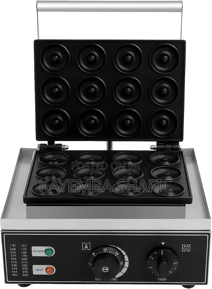 Commercial 12-Hole Electric Mini Donut Maker Machine - Brand New