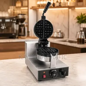 Commercial Single Round Belgian Waffle Maker Machine - 1000W