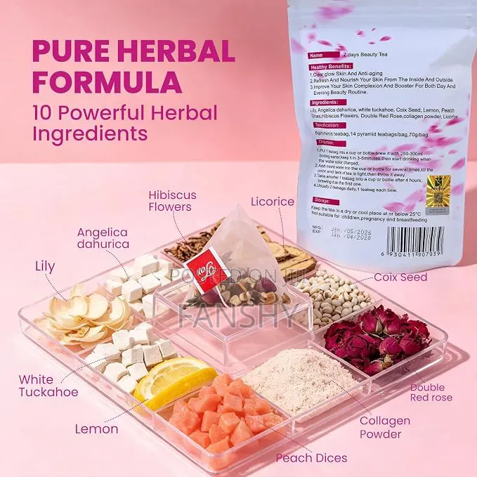 Original WinsTown 7 Days Beauty Tea, Herbal Tea for Skin Care