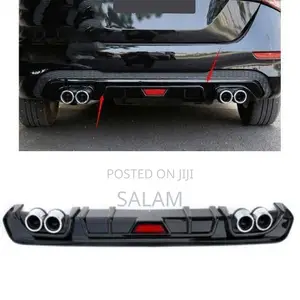 Car Rear Diffuser Lip Spoiler ,Sport Style With Double Fake Exhaust