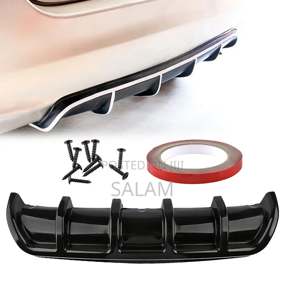 Car Rear Diffuser Lip Spoiler ,Sport Style With Double Fake Exhaust