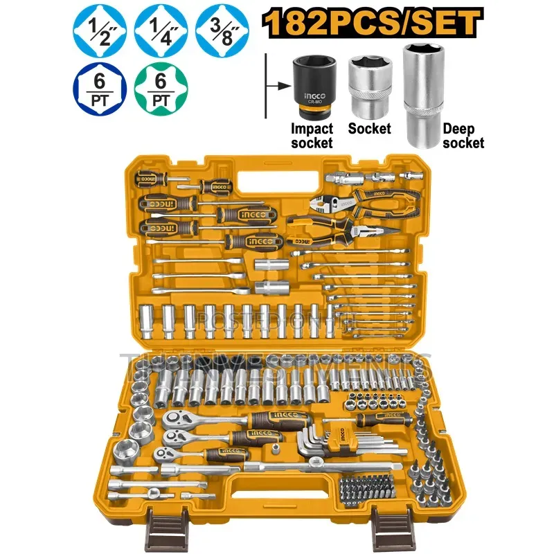 Ingco 182pcs Combination Tool Set Hkthp51828
