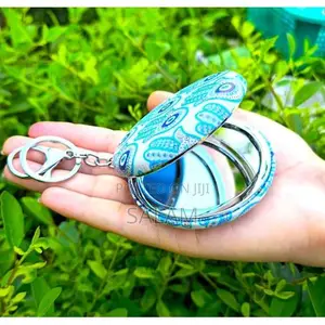 Mini Pocket Mirror Keychain –Stylish Decorative Folding Compact Mirror