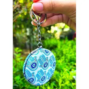 Mini Pocket Mirror Keychain –Stylish Decorative Folding Compact Mirror