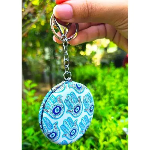 Mini Pocket Mirror Keychain –Stylish Decorative Folding Compact Mirror