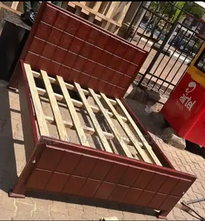 Tile Board Bed Well Made and Finished in Musambya Wood Type