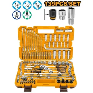 CO 139PCS Combination Tool Set Ratchet Socket Kit HKTHP21391 IHT