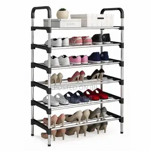 CYFAZA 6-Tiers Shoe Rack Storage Organizer 21 Pairs Large Capacity