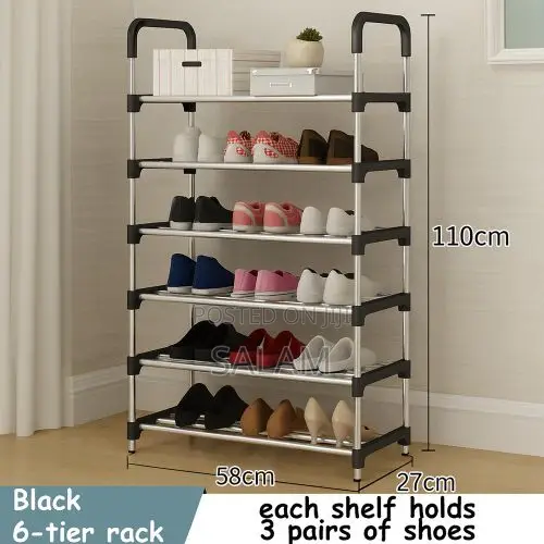 CYFAZA 6-Tiers Shoe Rack Storage Organizer 21 Pairs Large Capacity